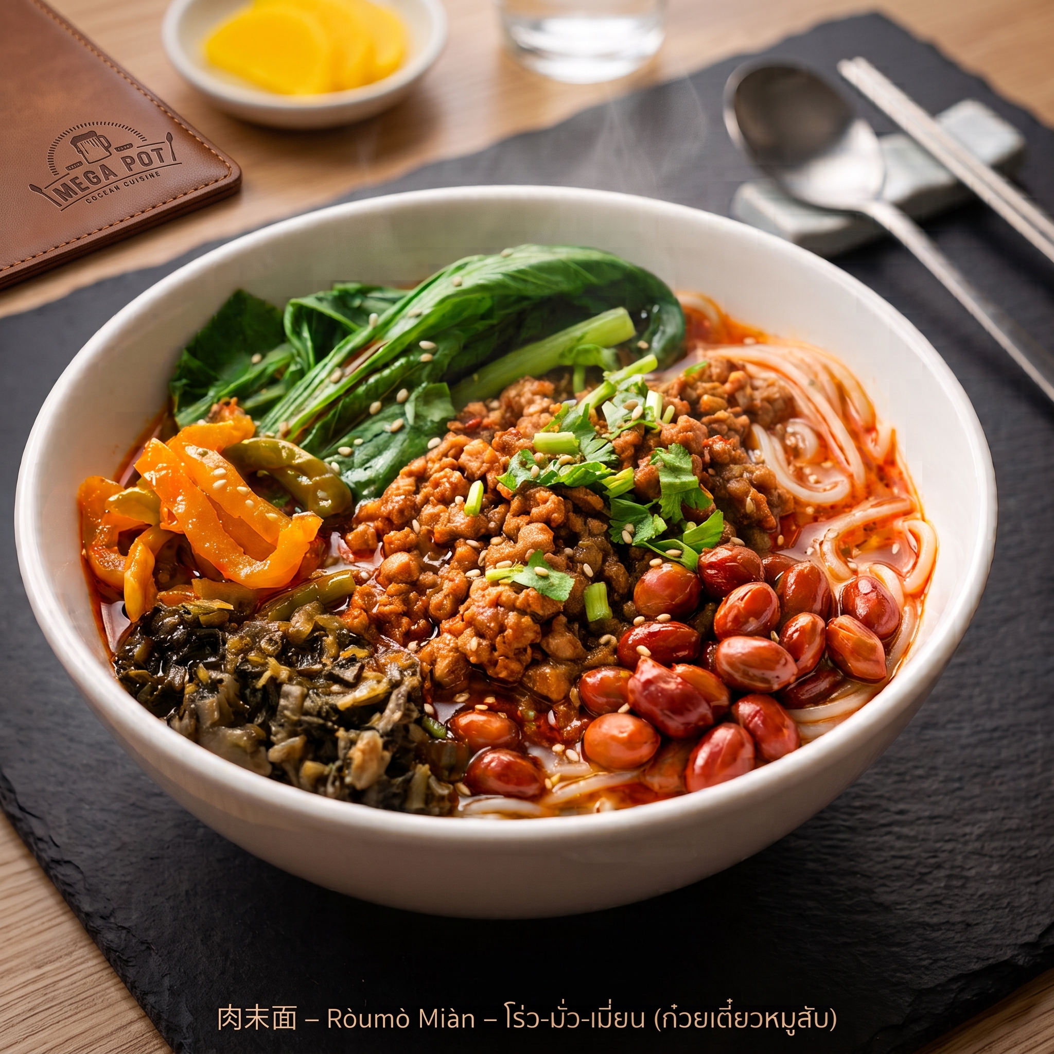 肉末面 - Ròumò Miàn - โร่ว-มั่ว-เมี่ยน (ก๋วยเตี๋ยวหมูสับ)