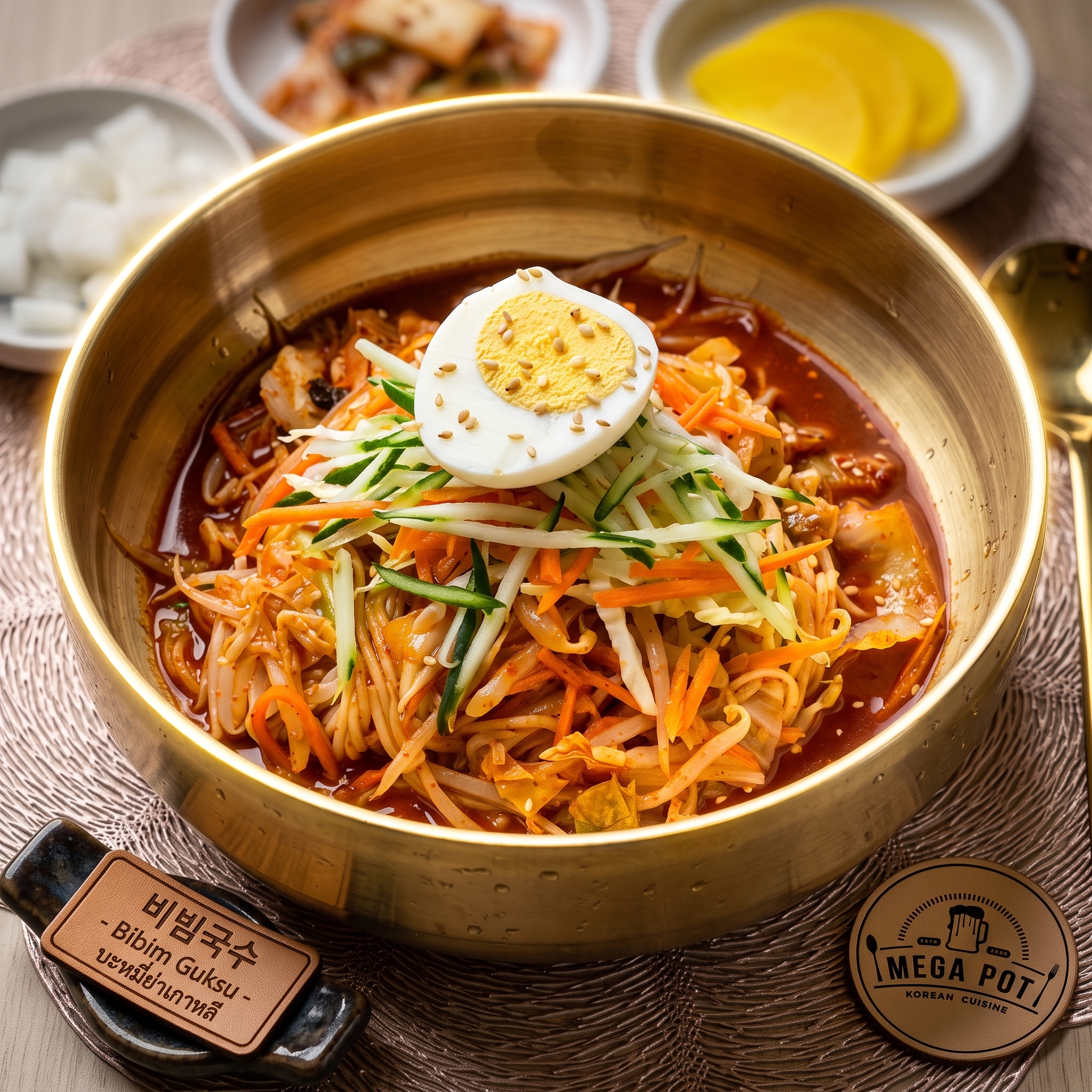 비빔국수 - Bibim Guksu - บะหมี่ยำเกาหลี